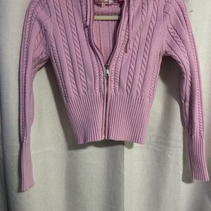 T.J.Maxx Pink Cable Knit Cardigan